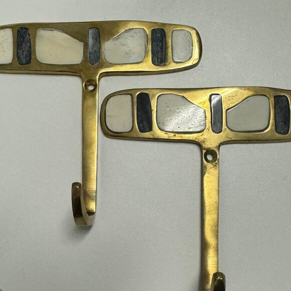 Anthropologie Art Deco Modern Mosaic Hooks - Set of 2 - Picture 1 of 7